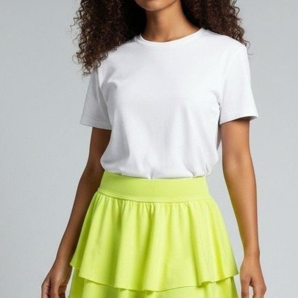 Lululemon Ruffle Layered Tennis Skirt Neon Yellow Size 4